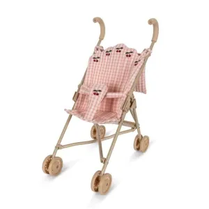 Konges Sløjd: Doll Stroller - Powder Pink Check