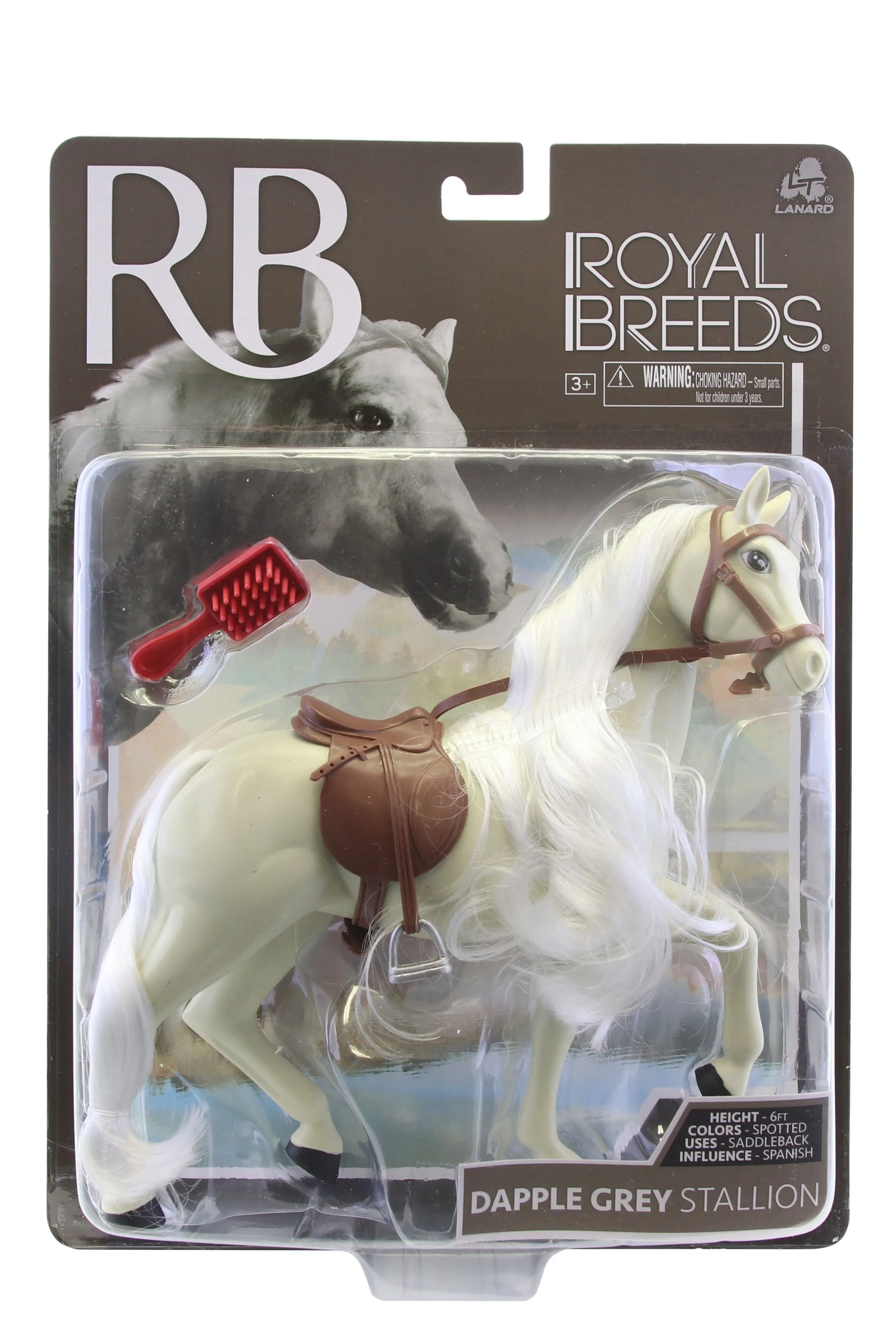 Lanard Royal Breeds Horse Play 17.5cm Horse Dapple Grey Stallion