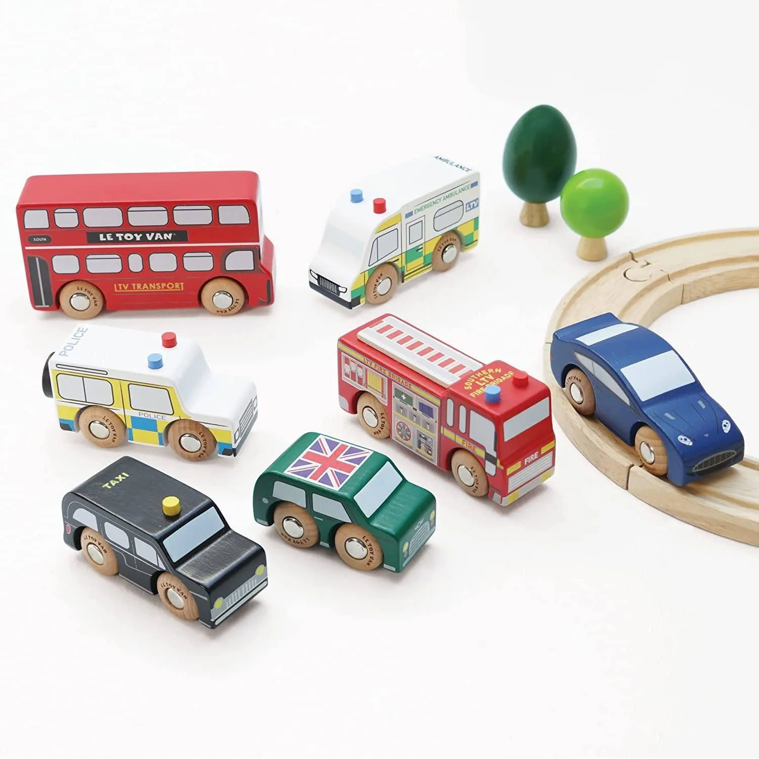 Le Toy Van Premium Wooden London Toy Car Set