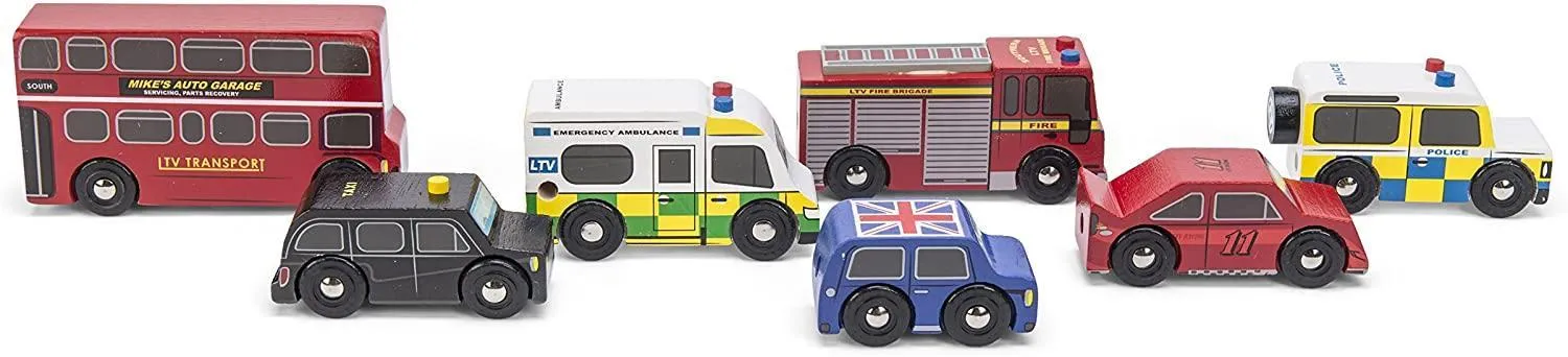 Le Toy Van Premium Wooden London Toy Car Set