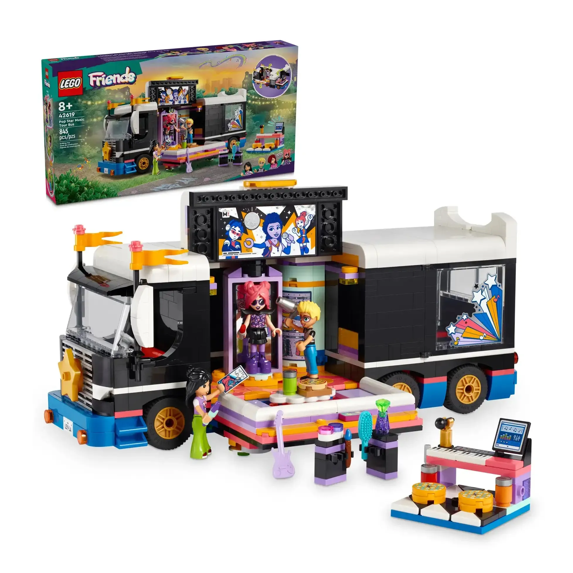 LEGO FRIENDS 42619 Pop Star Music Tour Bus