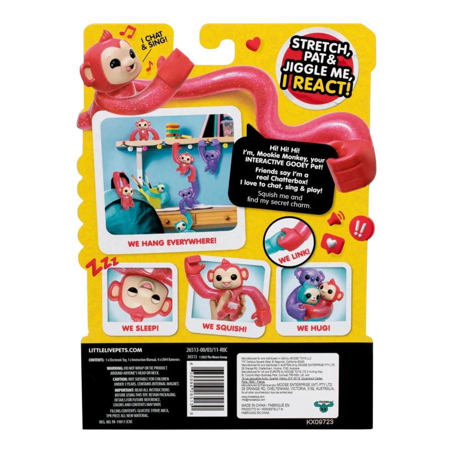 Little Live Pets Hug N Hang Zoogooz Single Pack Mooki Monkey