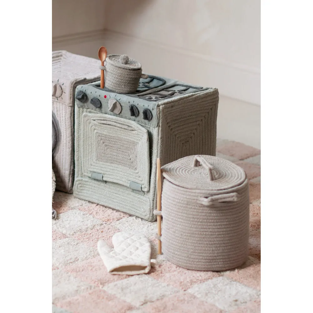 Lorena Canals Kitchen Play Basket Little Chef - 20x20x26cm (Pre-Order; Est. Delivery in 4-8 Weeks)