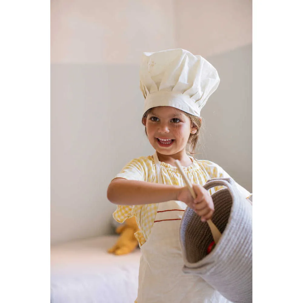 Lorena Canals Kitchen Play Basket Little Chef - 20x20x26cm (Pre-Order; Est. Delivery in 4-8 Weeks)
