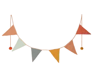 Maileg 6 Large Flag Bunting RETIRED LAST CHANCE