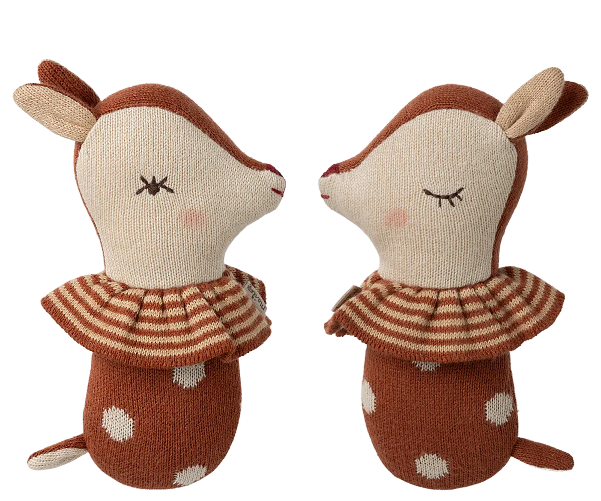 Maileg Baby Gift Set includes Knitted Spotty Blanket, Rattle and Dotty Bag SS25: NEW ARRIVAL