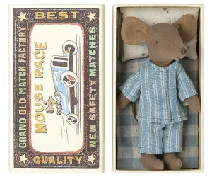 Maileg Brown Mouse Big Brother in Matchbox