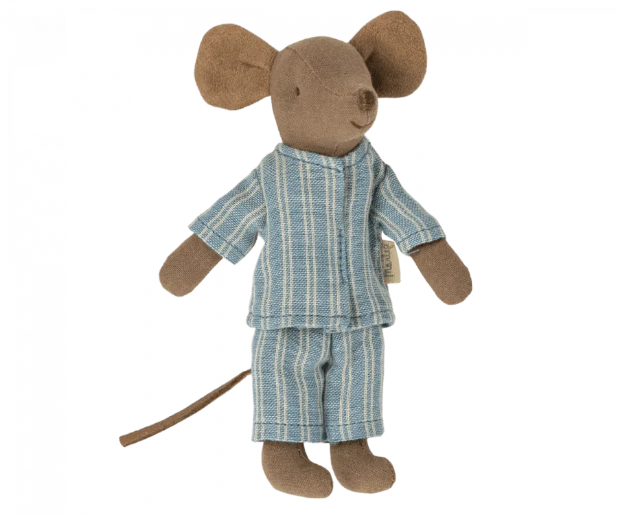 Maileg Brown Mouse Big Brother in Matchbox