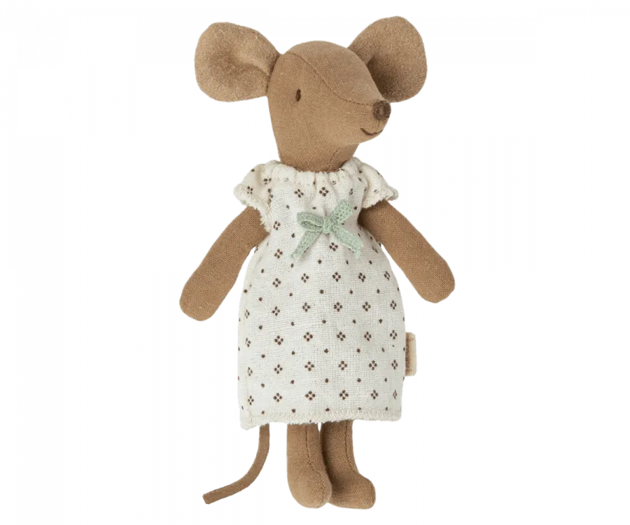 Maileg Brown Mouse Big Sister in Matchbox