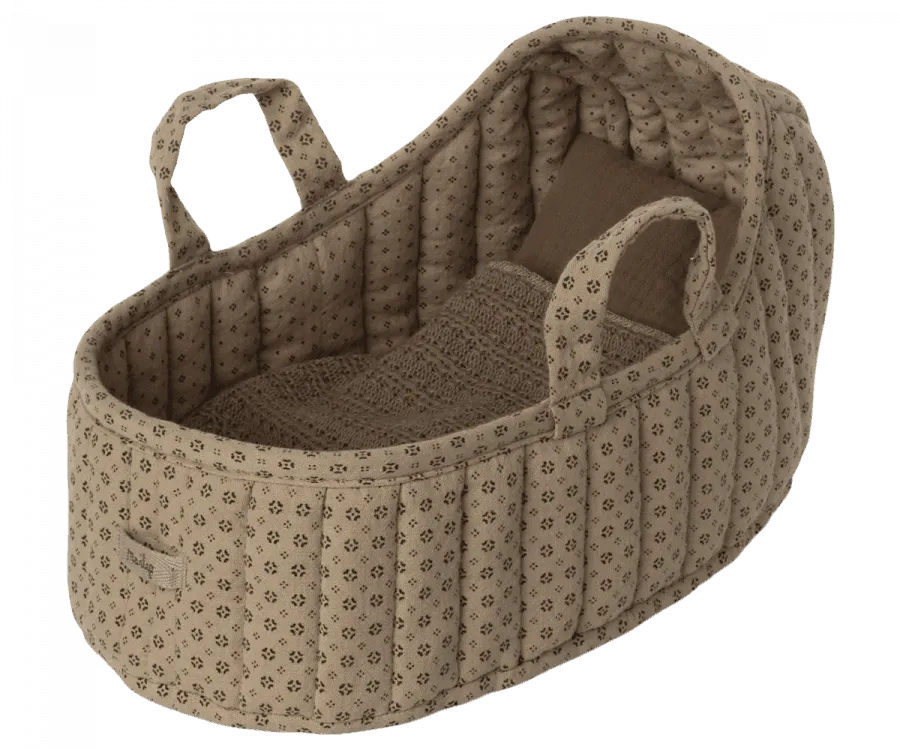 Maileg Carry cot Large: Plush Bunny & Safari Friend LAST ONE