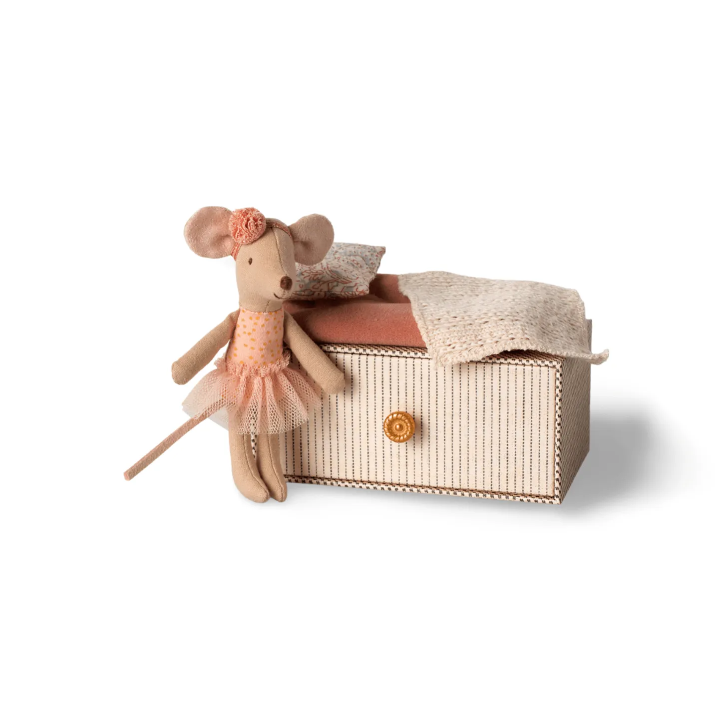 Maileg Dance Mouse in Daybed Little Sister: RETIRED SOLD OUT