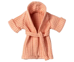 Maileg Dressing Gown/Bath Robe  for Mum/Dad Mouse Coral BACK IN STOCK