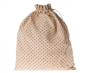 Maileg Fabric Bag Large Brown Dots 2024 NEW ARRIVAL