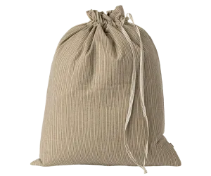 Maileg Fabric Bag Stripes Sand/Petrol SS2025: NEW ARRIVAL