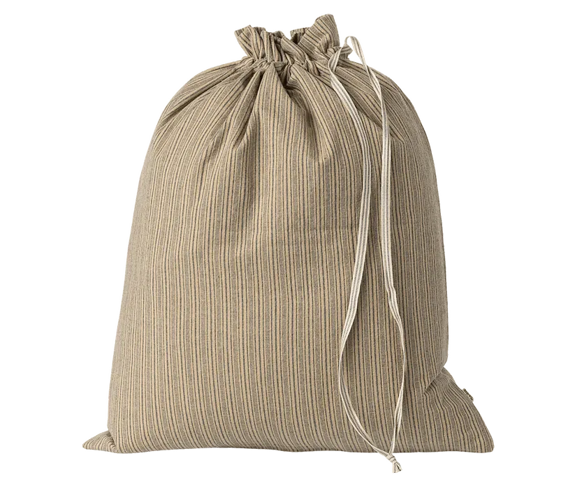 Maileg Fabric Bag Stripes Sand/Petrol SS2025: NEW ARRIVAL