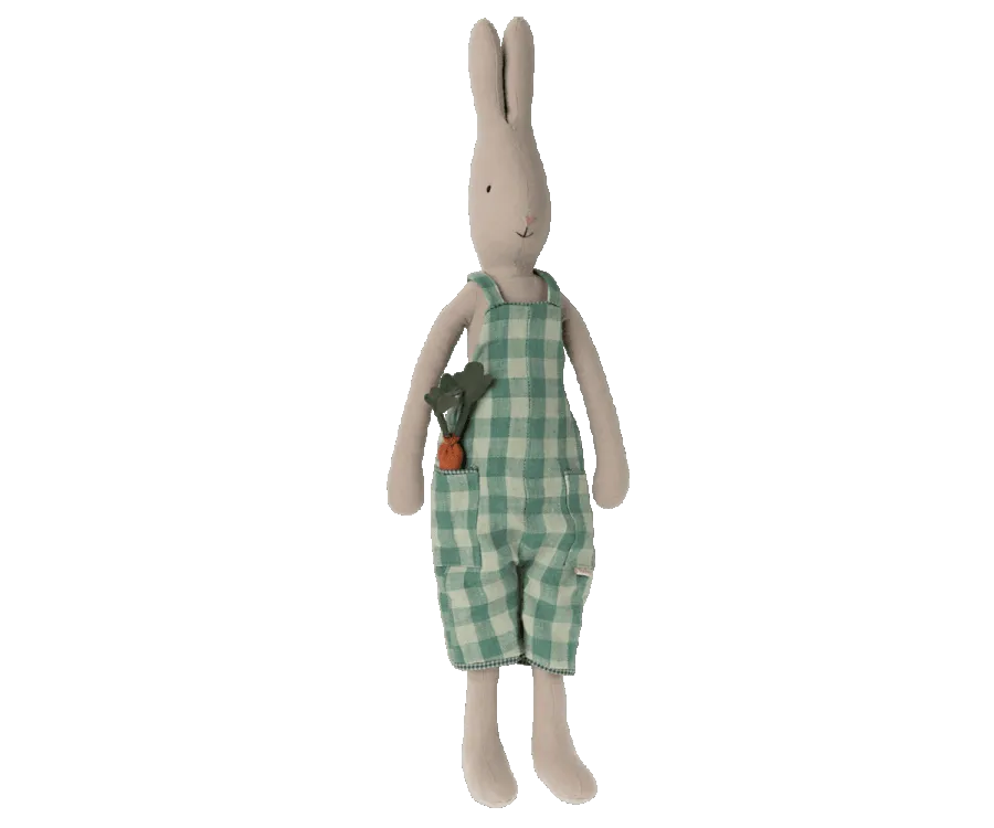 Maileg Gingham Overalls Size 3: LAST CHANCE