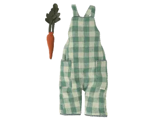 Maileg Gingham Overalls Size 3: LAST CHANCE