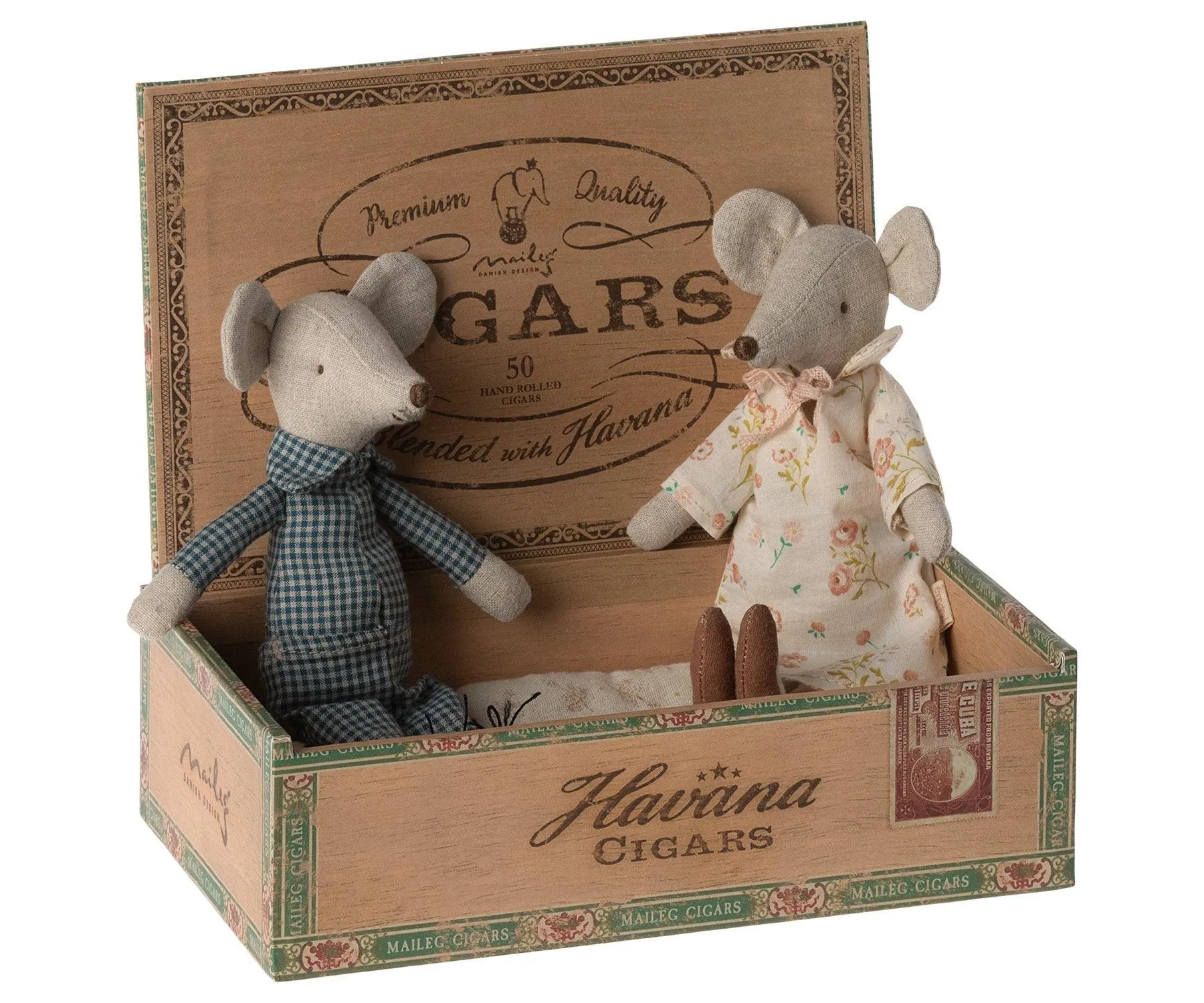 Maileg Grandparents Mice in Cigar box Mouse BACK IN STOCK