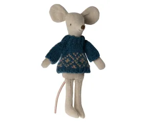 Maileg Knitted Blue Sweater Jumper for Mum/Dad Mouse