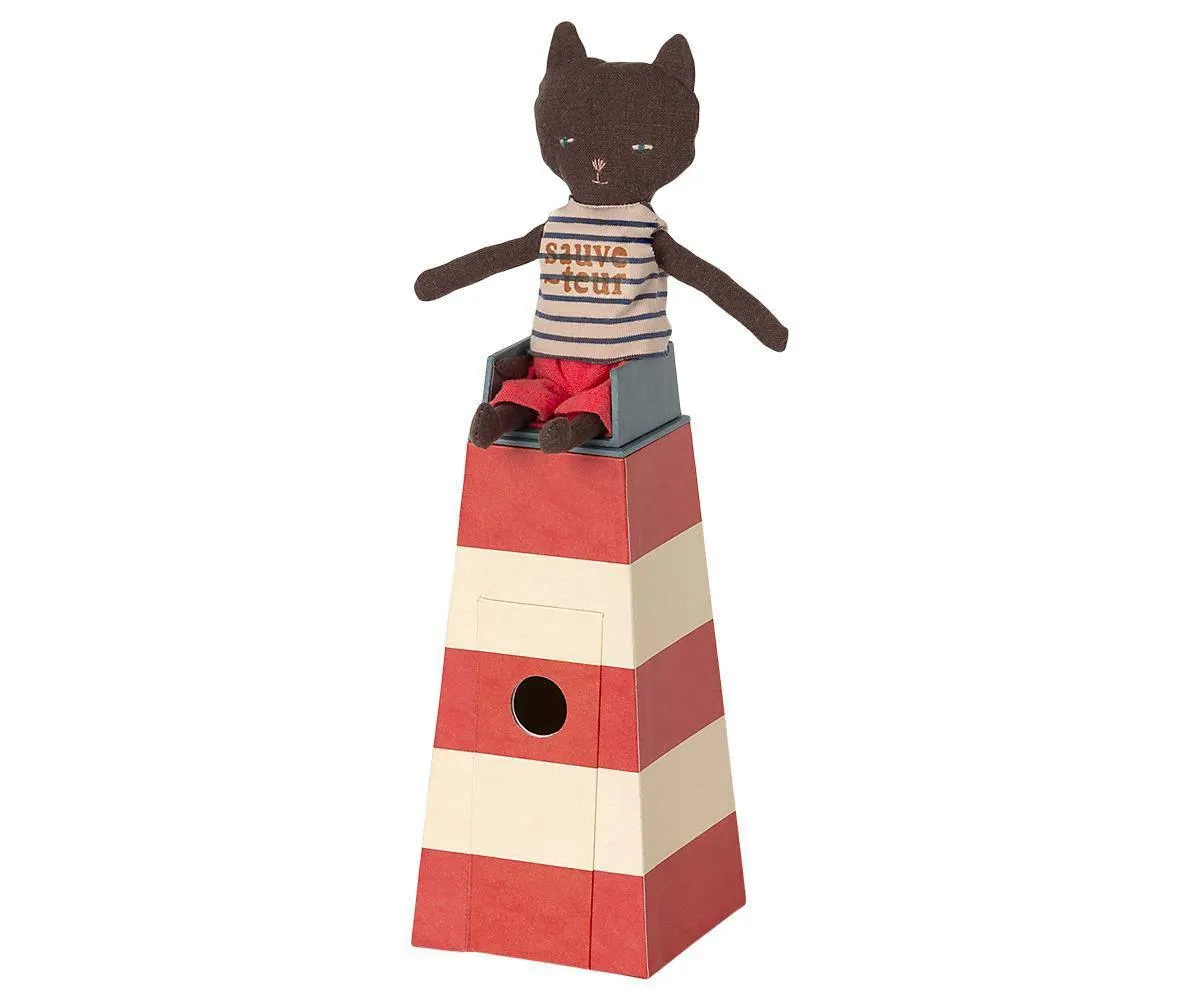 Maileg Lifeguard Cat/ Lighthouse Cat. RETIRED LAST CHANCE