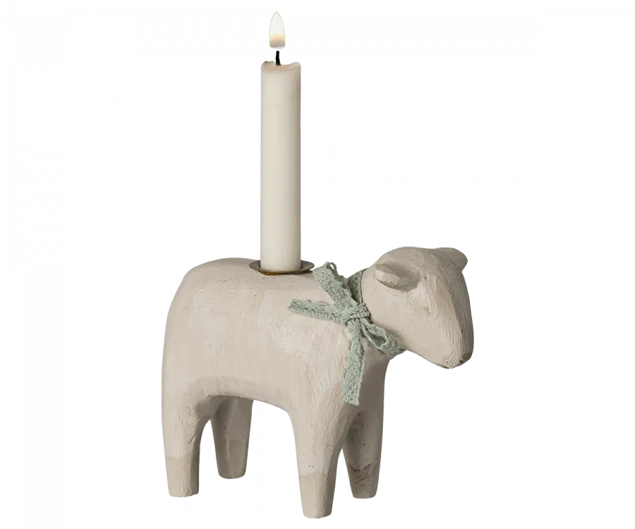 Maileg Metal Lamb Candle Holder Mint: LAST CHANCE