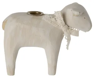 Maileg Metal Lamb Candle Holder Off White: LAST CHANCE
