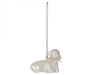Maileg Metal Lamb Ornament Off White: LAST THREE