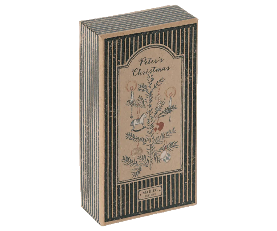 Maileg Metal ornament set in Matchbox - Peter`s Christmas Ornaments