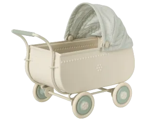 Maileg Micro Pram Blue   Perfect for Teddy Baby and Micro Bunnies: LAST ONE