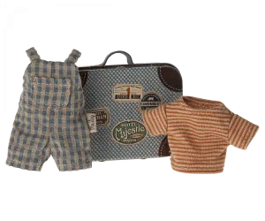 Maileg Mouse Overalls and Shirt in Suitcase for Big Brother Mouse 2024