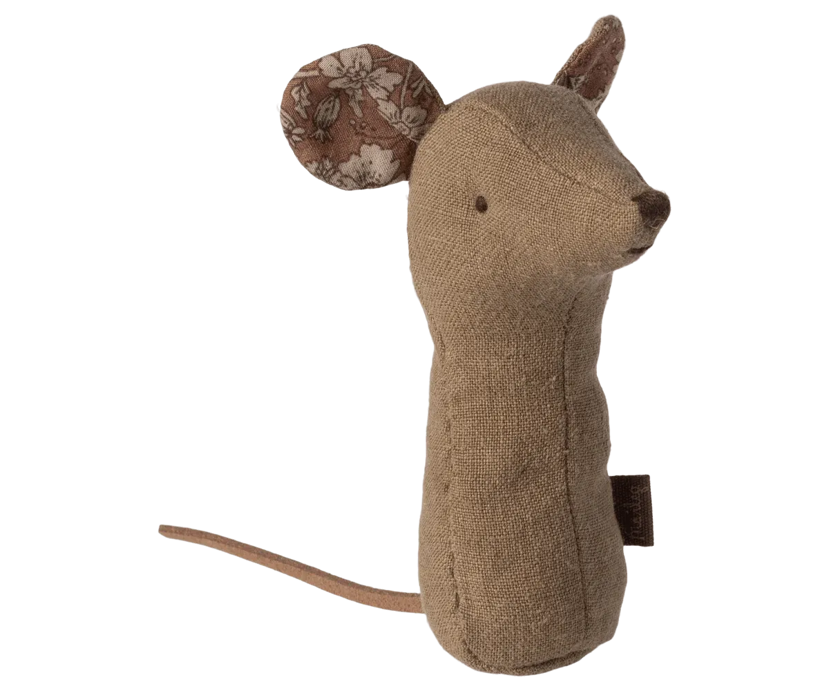 Maileg Mouse Rattle Light Umber FW 2024 NEW ARRIVAL