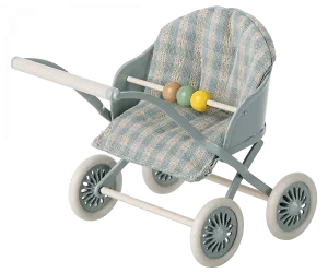 Maileg Mouse Stroller Mint: RETIRED LAST CHANCE