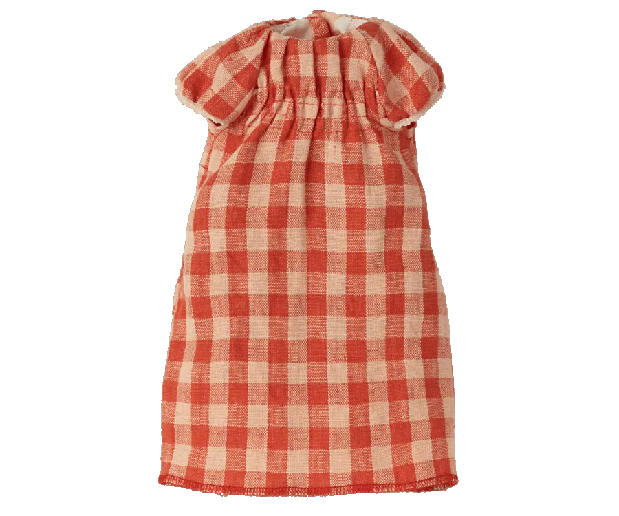 Maileg Rabbit/ Bunny Checked Dress Size 3: LAST CHANCE