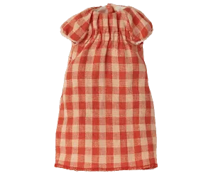Maileg Rabbit/ Bunny Checked Dress Size 3: LAST CHANCE