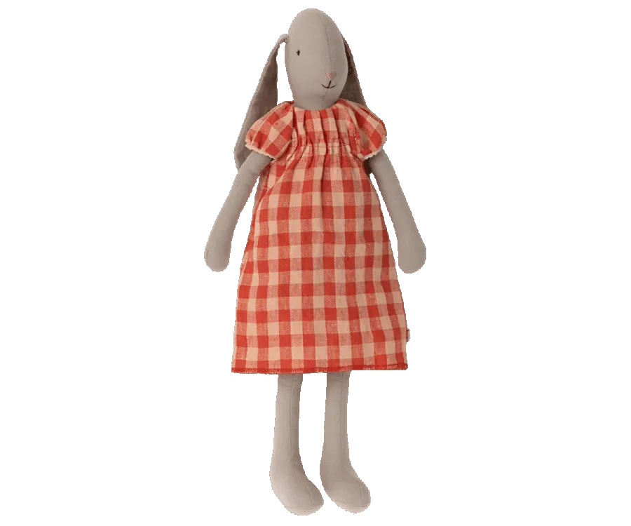 Maileg Rabbit/ Bunny Checked Dress Size 3: LAST CHANCE