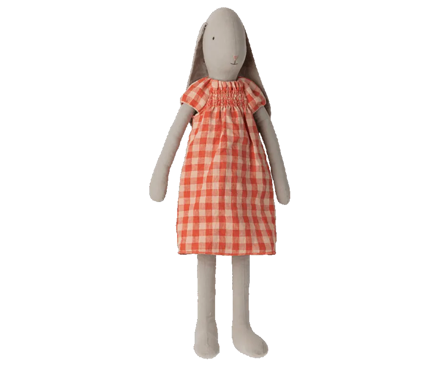 Maileg Rabbit/ Bunny Checked Dress Size 5 Summer 22
