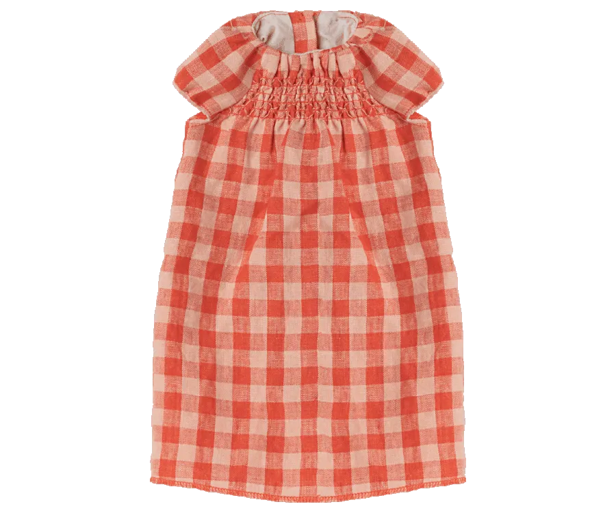 Maileg Rabbit/ Bunny Checked Dress Size 5 Summer 22