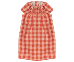 Maileg Rabbit/ Bunny Checked Dress Size 5 Summer 22