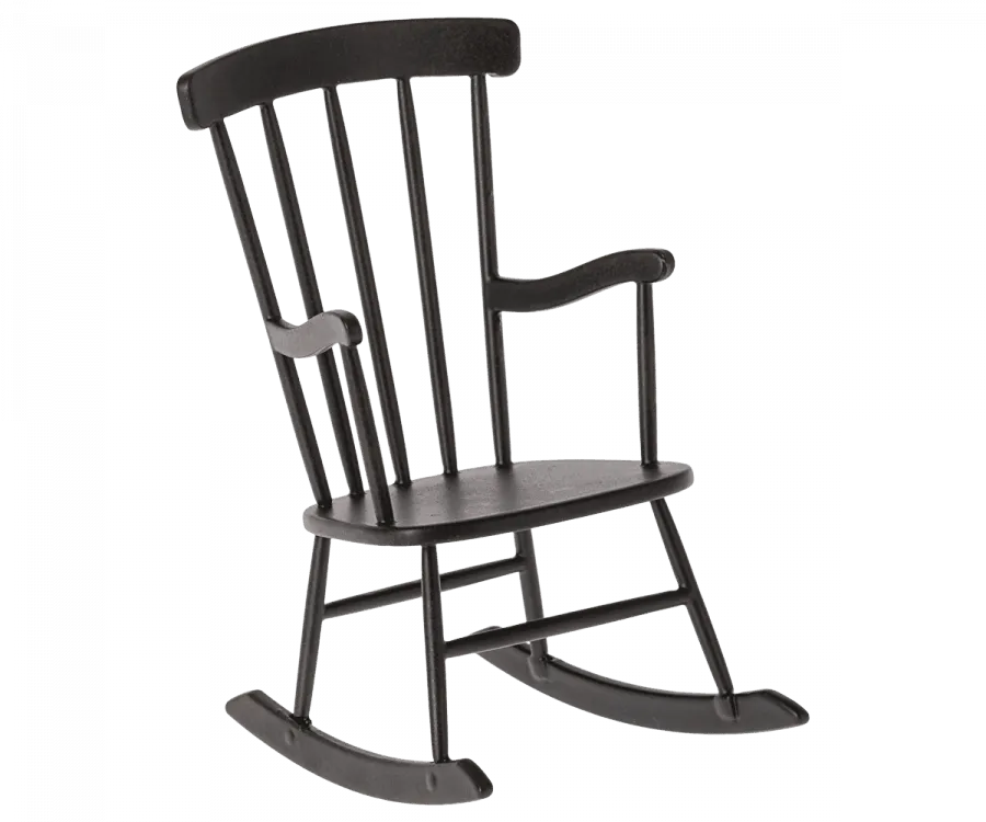 Maileg Rocking Chair Mini Sized For Bunnies, Teddies Anthracite