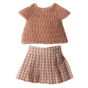 Maileg Size 3 Doll Clothes, Sweater and Skirt