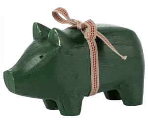 Maileg Small Green Wooden Pig