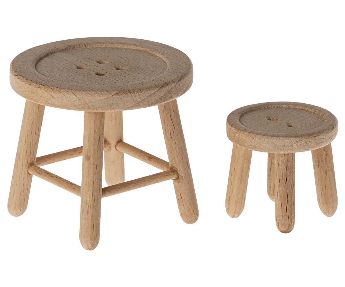 Maileg Table & Stool, Mouse Size Odin Parker