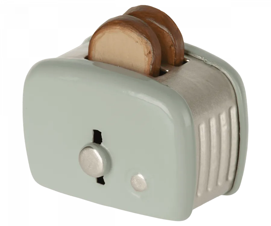 Maileg Toaster with Bread  Mint Mouse Size 1-12 scale: BACK SOON