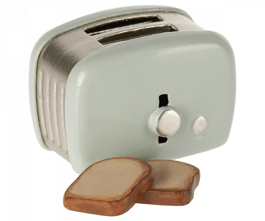 Maileg Toaster with Bread  Mint Mouse Size 1-12 scale: BACK SOON
