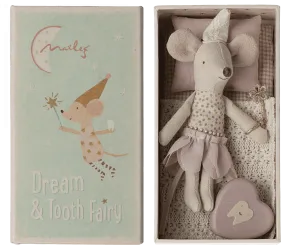 Maileg Tooth Fairy Little Sister Mouse in Matchbox