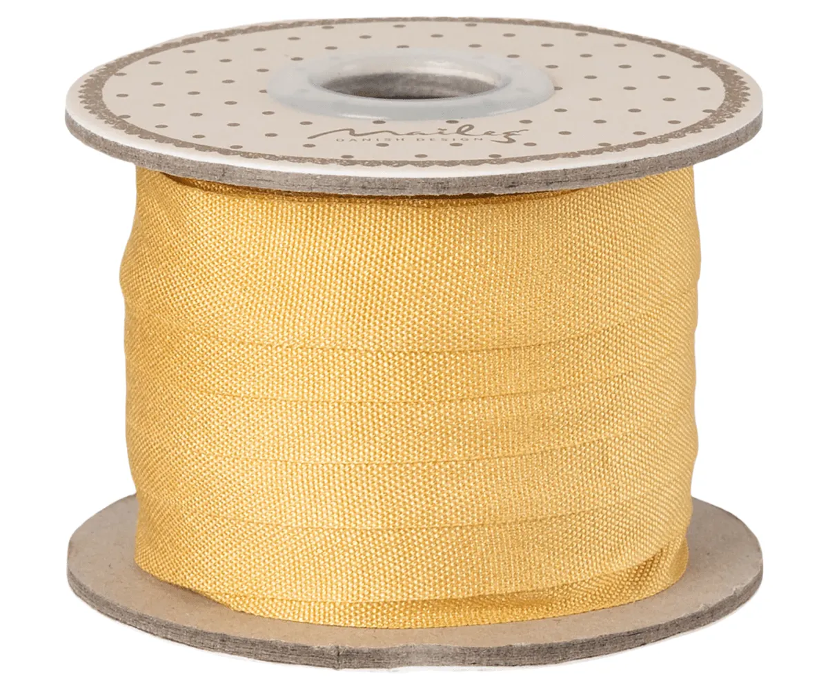 Maileg Yellow Ribbon, W: 13 mm x L: 10 m : SS25 NEW ARRIVAL
