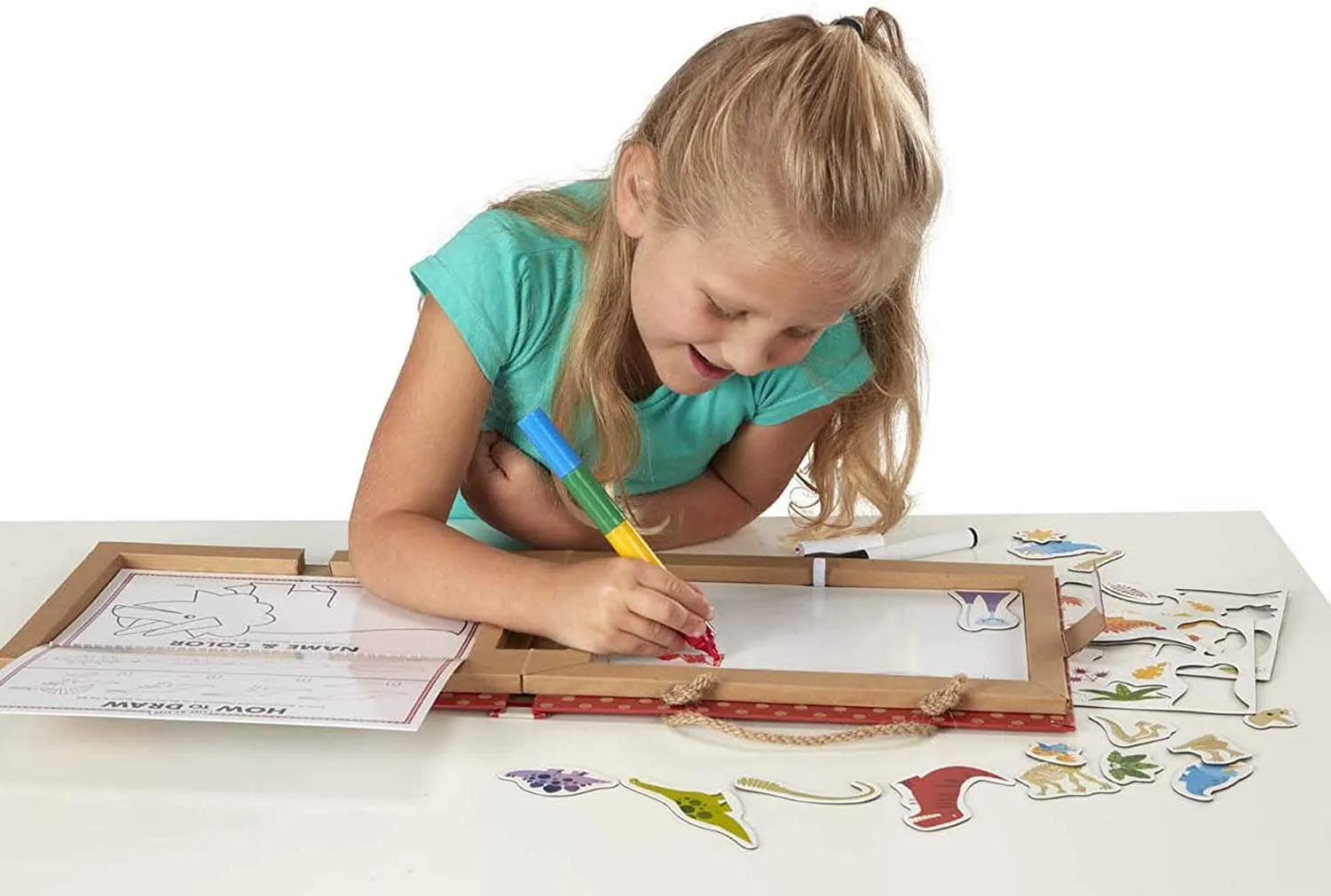 Melissa & Doug 41321 Reusable Drawing & Magnet Kit  Dinosaurs