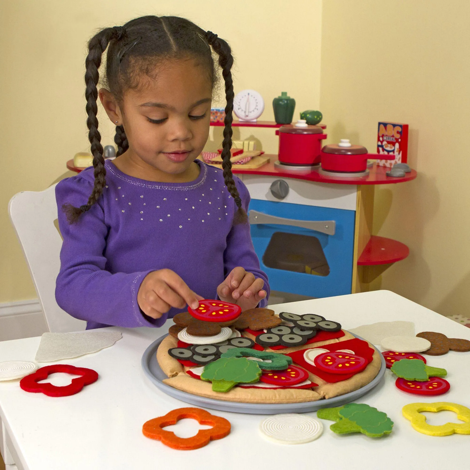 Melissa & Doug Felt Play Food - Pizza Set