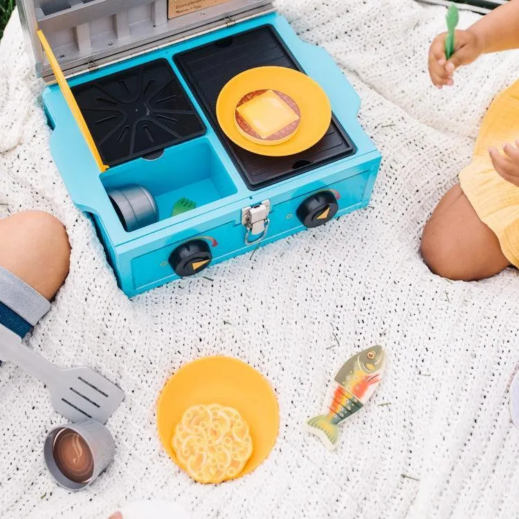 Melissa & Doug Let's Explore Wooden Camp Stove Play Set