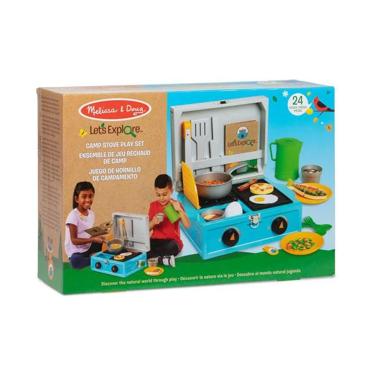 Melissa & Doug Let's Explore Wooden Camp Stove Play Set